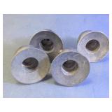 Decorative Silver Tone Round Cabinet Knob Set