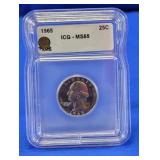 1965 Washington Quarter ICG MS65