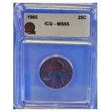 1965 Washington Quarter ICG MS65
