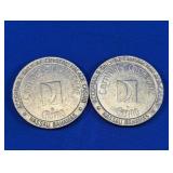 Vintage Carnival Crystal Palace Casino Tokens