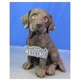 Dog Welcome Sign Figurine