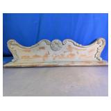 Ornate Distressed Wood Wall Shelf
