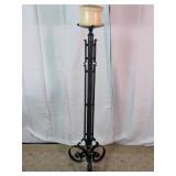 Wrought Iron Floor Candleholder Stand w/ Candle