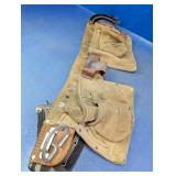Leather Tool Belt With Webbing Belt