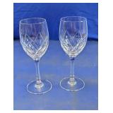 Cut Crystal Style Stemmed Wine Glasses Set