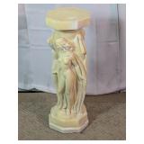 Classical Maiden Sculptural Pedestal Column Stand