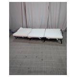 White Foldable Cot Bed with Foam Mattress