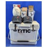 RTIC 20qt Texans Cooler & Signed Memorabilia