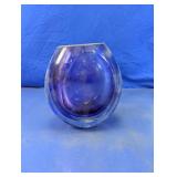 Blue Art Glass Vase