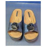 Good Choice Blue Wedge Sandals