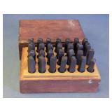 Vintage Steel Alphabet Punch Set