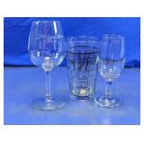 Wine Glasses and Cocktail Recipe Mixing Glass Set