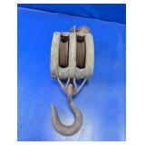 Double Sheave Pulley Block With Hooks