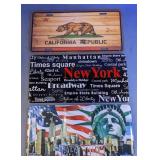 California & New York Decorative License Plates
