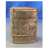 Antique Justrite Metal Pocket Tin Container