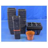 Plastic Nursery Seedling Pots & Seed Trays Lot