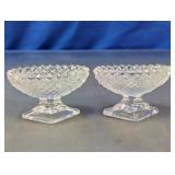 Pressed Glass Salt Cellar Set