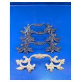 Vintage Style Brass & Metal Drawer Pulls Lot