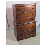 Vintage 5-Drawer Wooden Tallboy Dresser Chest