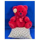 Red Scented Plush Teddy Bear & Cushion Duo