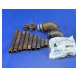Assorted Black Iron Pipe Nipple & Fitting Lot