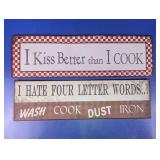 Funny Kitchen Quote Decorative Signs Set