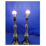 Brass-Tone USB Table Lamps