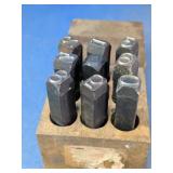 Metal Stamp Punch Set With Wood Block
