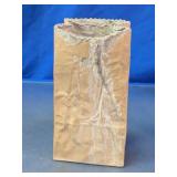 Wrinkled Brown Paper Bag Ceramic Vase