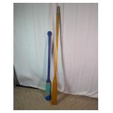 Vintage Wooden Oars Decorative Paddles Duo