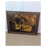 Vintage Framed Spanish Street Art R. de Peria