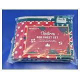 Go Green Christmas Queen Bed Sheet Set