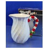 Vintage 1982 Ron Gordon Candy Cane Pitcher