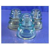 Aqua Green Glass Electrical Insulators