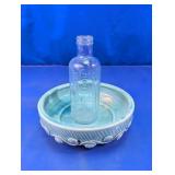 Vtg McCoy Pottery Bowl & Antique Glass Bottle