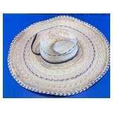 Wide-Brimmed Mexican Straw Sombrero