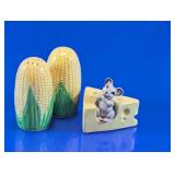 Corn And Cheese With Mouse Salt & Pepper Shaker