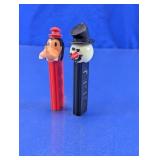 Vintage Goofy & Snowman PEZ Dispenser Pair