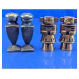 Pewter And Kachina Doll Salt & Pepper Shaker Set