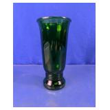 Green Glass Flared Vase