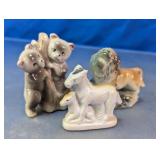 Vtg Porcelain Animal Figurines Japan