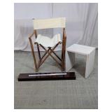 Vtg. Director Chair & Wooden Home Accents Lot