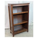 3-Shelf Dark Wood Bookcase Shelving Unit
