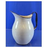 White Enamel Metal Water Pitcher