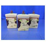 Ceramic Grape Design Canister Set
