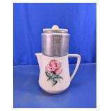Vintage Drip-O-Lator Pink Rose Coffee Pot