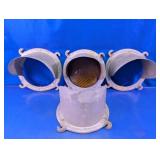 Vtg Metal Traffic Light Visors & Lenses Lot