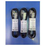 Woods Decor Fabric Extension Cords 8 ft Trio