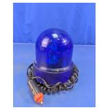 Blue Rotating Beacon Warning Light 12V Plug