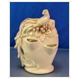 McCoy Ceramic Peacock Strawberry Planter